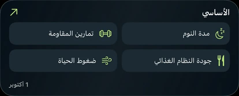 أداة Core لاختصارات التسجيل اليومي
