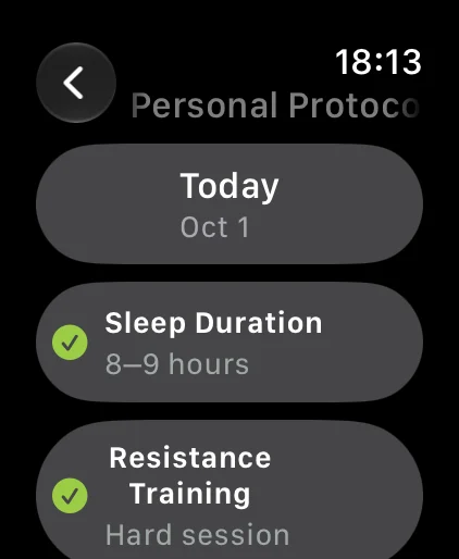 Apple Watch preview with daily Protocol answers