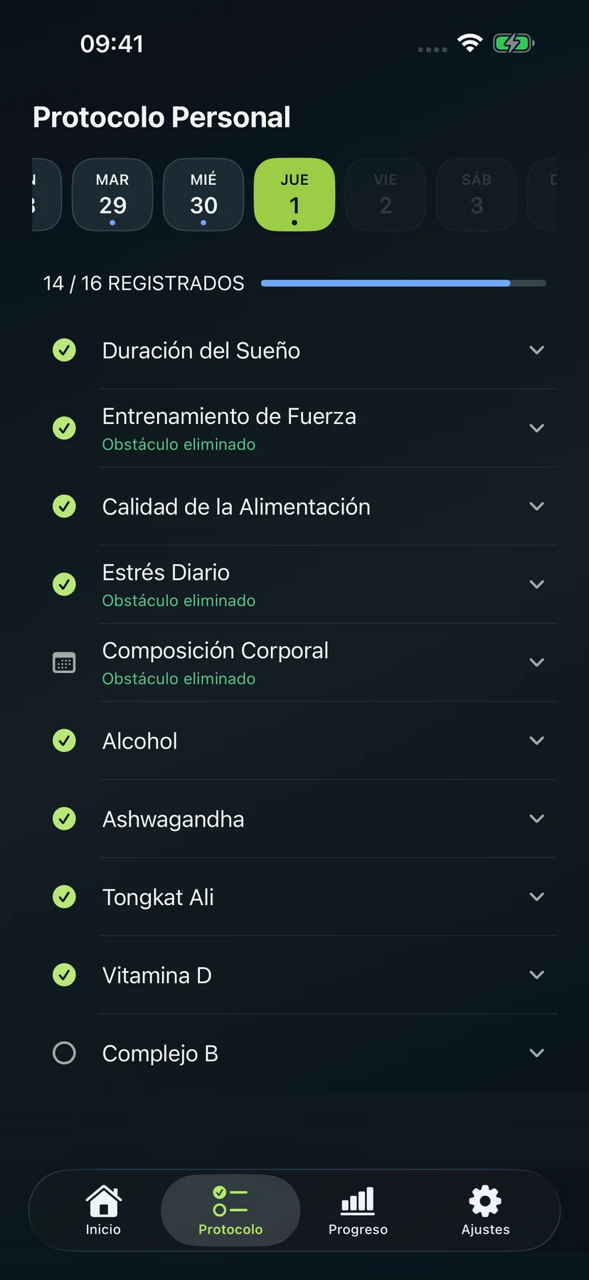 Protocolo personal y acciones diarias
